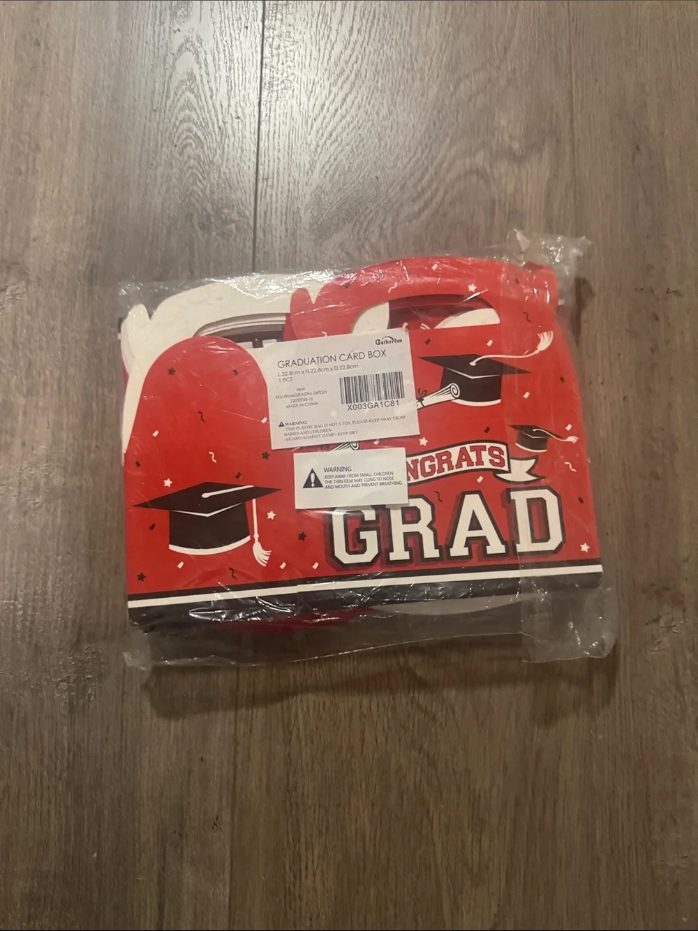 ***2/$15*** Red 'Congrats Grad' Graduation Favor Boxes (Set)24pk